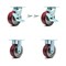 Service Caster 5 Inch Poly on Aluminum Caster Set with 2 Brakes/Swivel Lock 2 Rigid SCC SCC-30CS520-PAR-TLB-BSL-2-R-2 - alternate 1